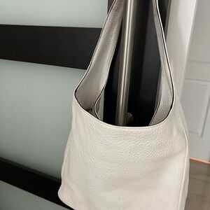Michael Kors White Leather Hobo Bag
